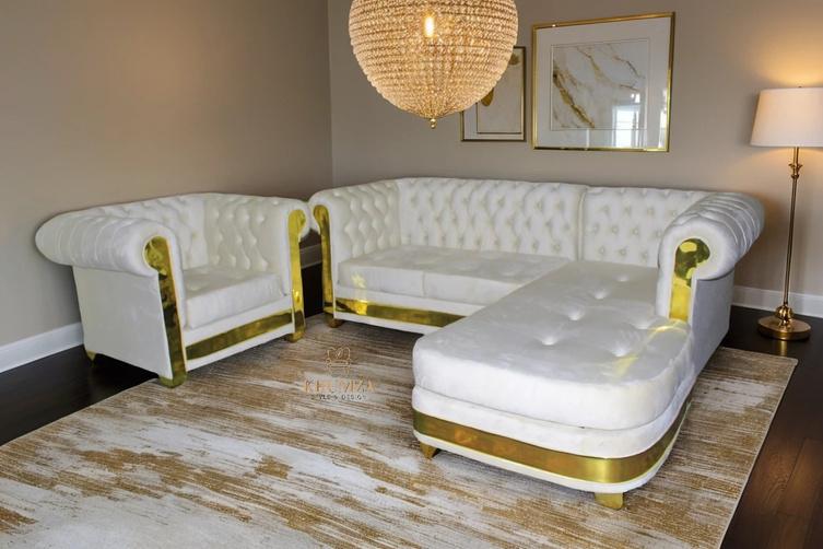 Cream Diamond One-Seater Couch
